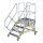 Munk Plattformtreppe 45° fahrbar Stufenbreite 800 mm Aluminium geriffelt