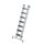 Munk Stufen-Schiebeleiter 2-teilig mit nivello-Traverse und clip-step R13
