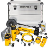 Enerpac Toolbox-Set 20t. auf Rädern mit vier Hydraulikzylinder und Handpumpe